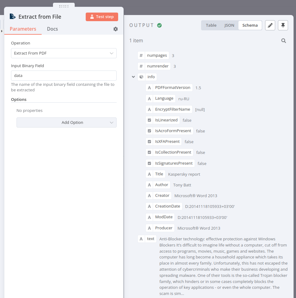 Extract From File node